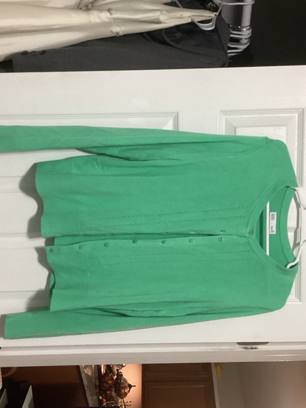 croft & barrow Bright Green Button-Up Women’s Cardigan